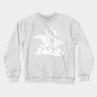 white deer demon 02 Crewneck Sweatshirt